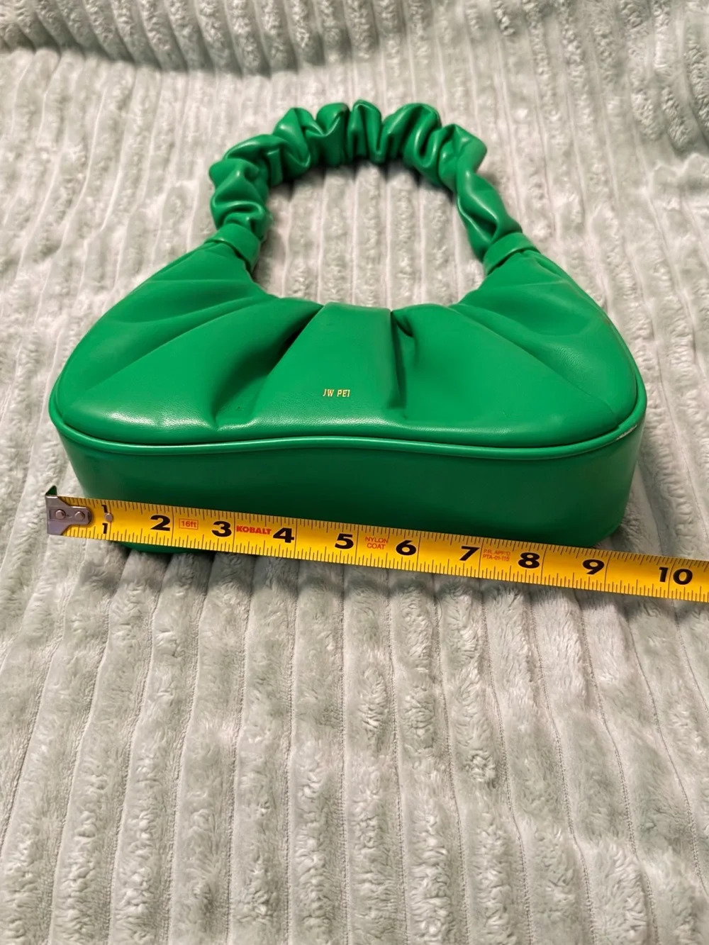 JW PEI Bright Green Ruched Handle Shoulder Bag